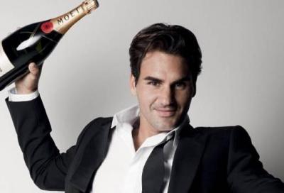 Federer brinda a champagne